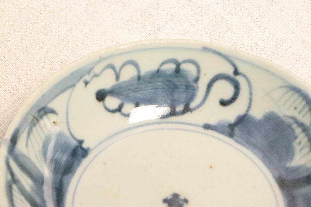 皿　中国　竹 江戸中期くらわんか染付竹と宝図なます皿 | 吉祥寺PukuPuku