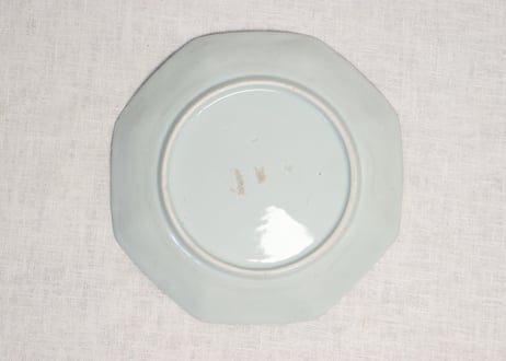 江戸後期染付松竹梅図八角皿③ 小ホツ
