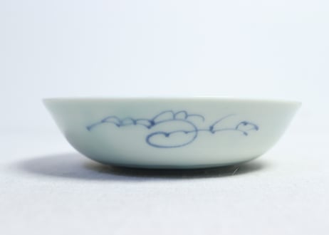 江戸幕末染付漁師図なます皿