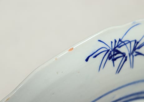 大正～昭和戦前色絵草花図7寸皿①