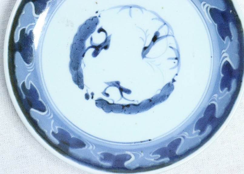 江戸時代中期 6.5寸 染付皿