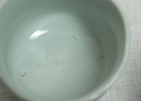 江戸幕末染付山水図輪花向付 5客組