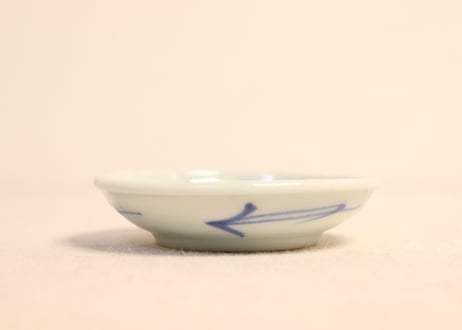 江戸中期染付柳図豆皿