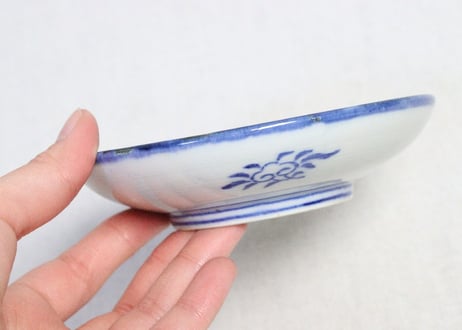 明治前期紙刷芭蕉図小皿
