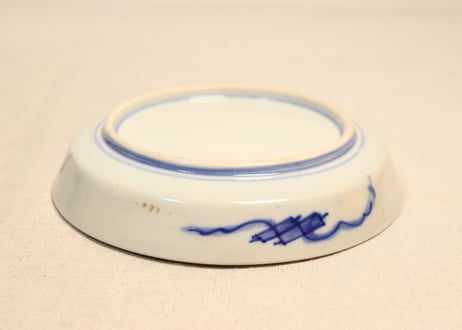 明治前期色絵牡丹と菊図縁立5寸皿