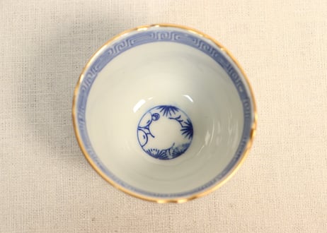明治後期～大正銅判色絵草花図向付