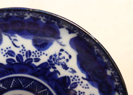 明治前期紙刷唐子図4,5寸皿