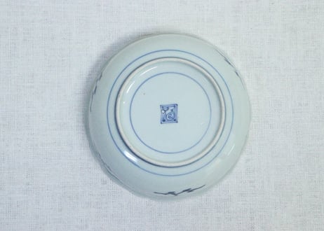 江戸中期染付松竹梅図なます皿