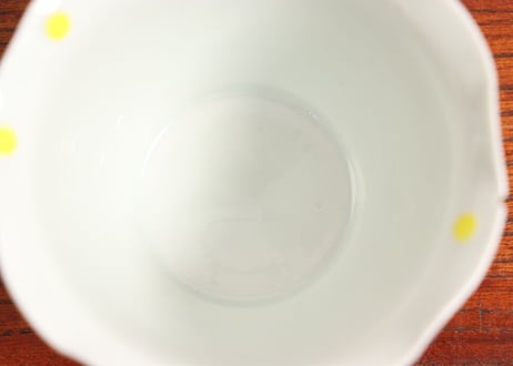 江戸中期柿右衛門白磁輪花縁猪口③ 小キズ