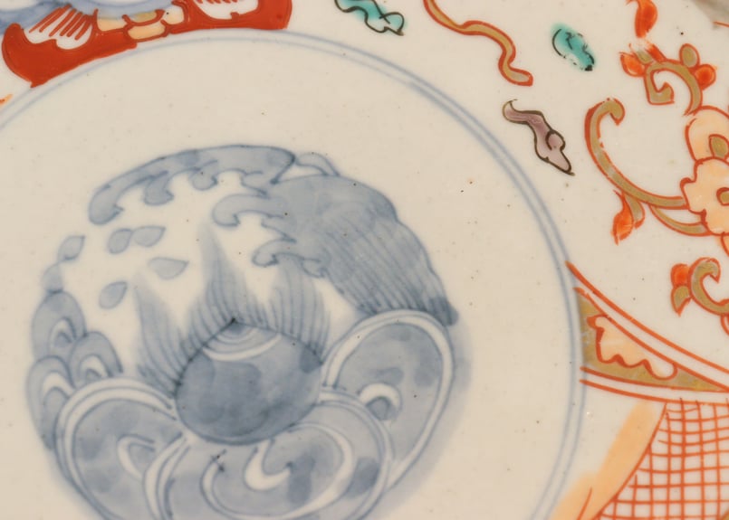 明治前期色絵竹梅と桐図通り物7寸皿① | 吉祥寺PukuPuku