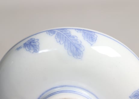 明治後期～大正銅判鼠大根図蓋茶碗②フリモノ