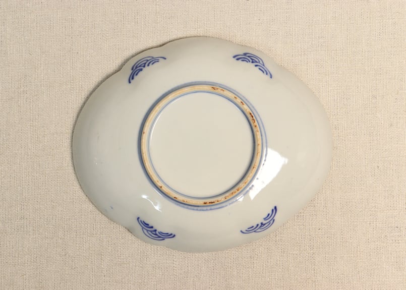 明治前期色絵紫陽花図木瓜型皿 | 吉祥寺PukuPuku