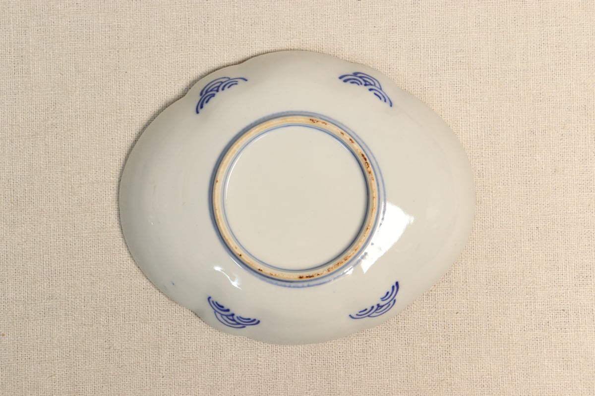 明治前期色絵紫陽花図木瓜型皿 | 吉祥寺PukuPuku