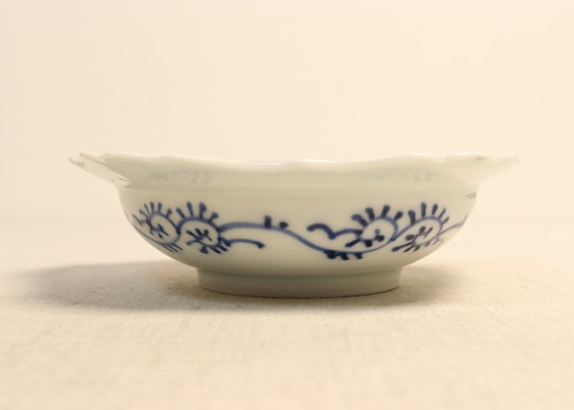 明治後期～大正染付花図五弁鍔縁5寸深皿 | 吉祥寺PukuPuku