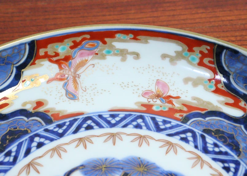 江戸初期　古九谷　菱形　蝶図　皿　トヒチ　東さ7-0705⭐︎2F 江戸初期 古九谷 菱形 蝶図 皿 トヒチ 東さ7-0705⭐︎2F 江戸