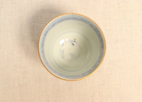 江戸幕末色絵牡丹と渦巻図向付5客組