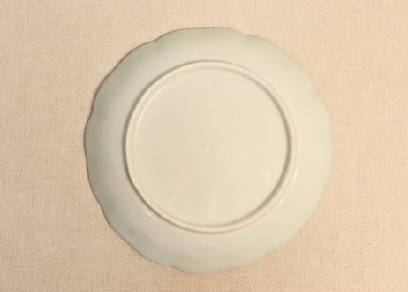 江戸幕末染付貝と蜃気楼図6寸皿
