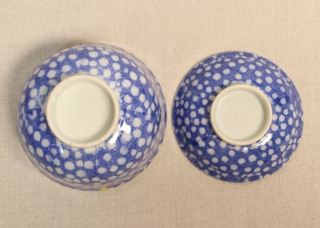 明治後期~大正銅判氷裂に梅図飯茶碗②少甘手