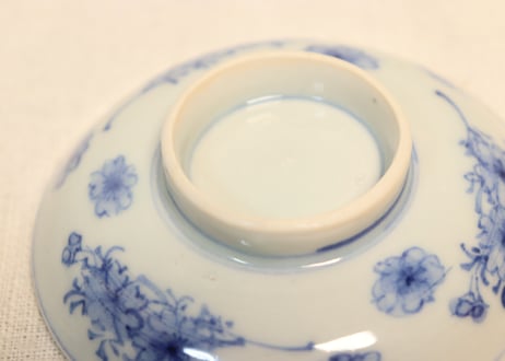 明治前期染付桜図飯茶碗② 少甘手