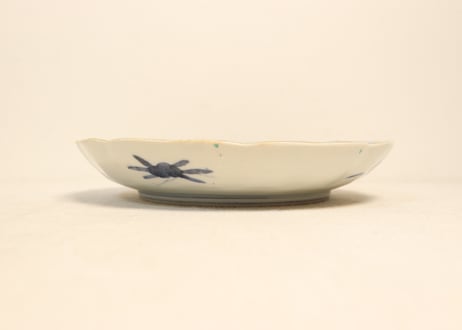 明治前期色絵兎図通り物7寸皿①