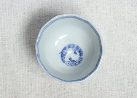 明治後期～大正銅判牡丹唐草図向付