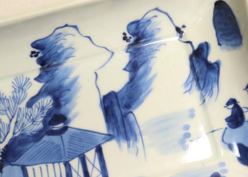 江戸幕末染付山水図長皿 | 吉祥寺PukuPuku