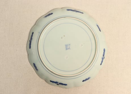 江戸中期色絵桐に蔦花図7寸皿②フリモノ
