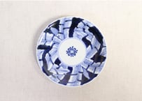 明治後期～大正染付芭蕉図通り物小皿