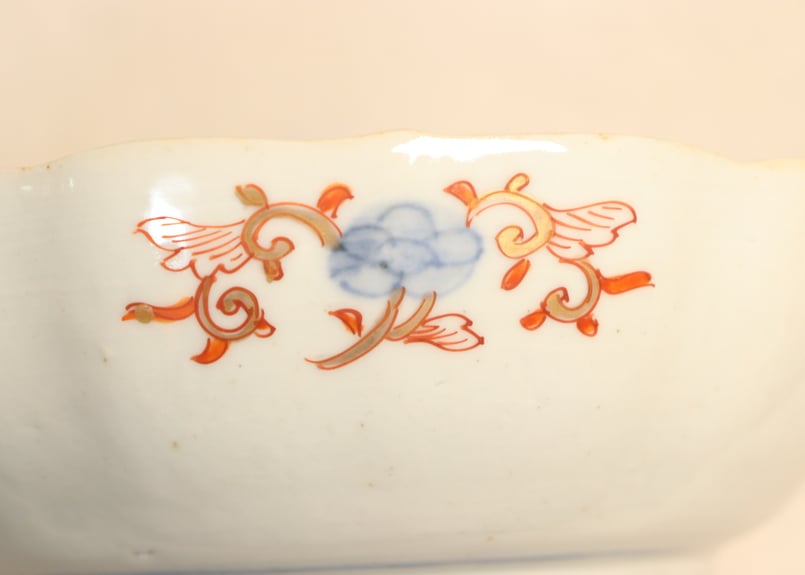 明治前期色絵鶉と鶴丸図大なます皿② 見込み薄め | 吉祥寺PukuPuku