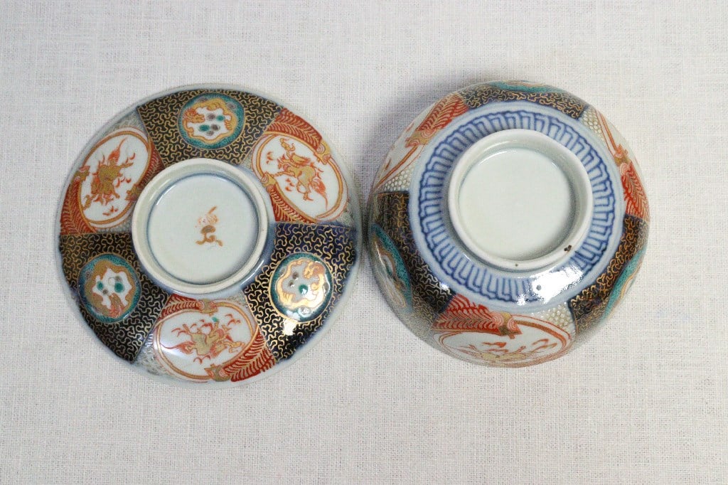 明治前期色絵麒麟と龍図蒸茶碗 | 吉祥寺PukuPuku