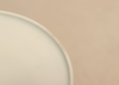 明治後期～大正源六製染付若松と唐草図通り物蒸茶碗