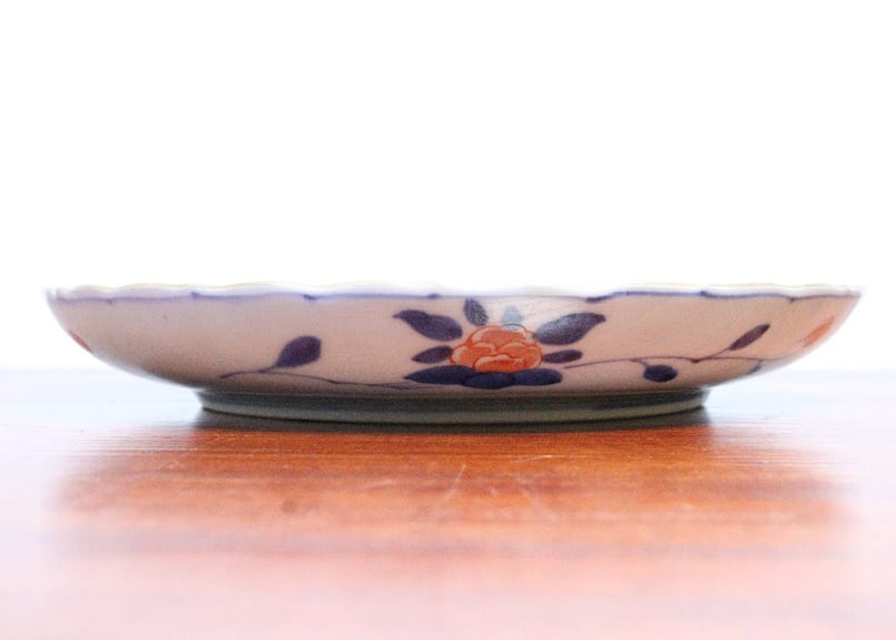 江戸中期色絵団龍と寿文字に亀甲文7寸皿 5客組 1客少甘手 | 吉祥寺