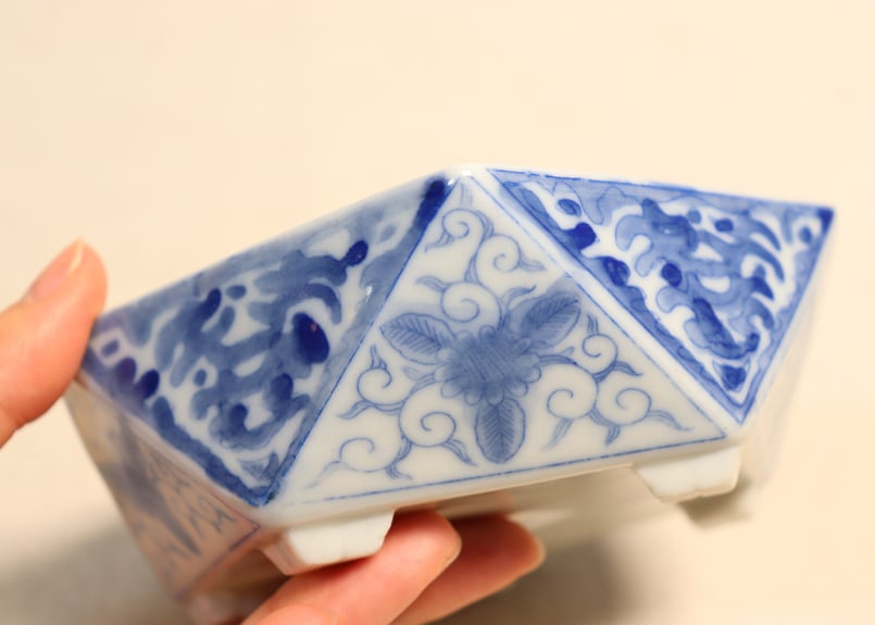 明治後期~大正銅判花図面取り五角小鉢 | 吉祥寺PukuPuku