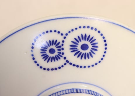 明治前期紙刷桐と鳳凰図蒸茶碗