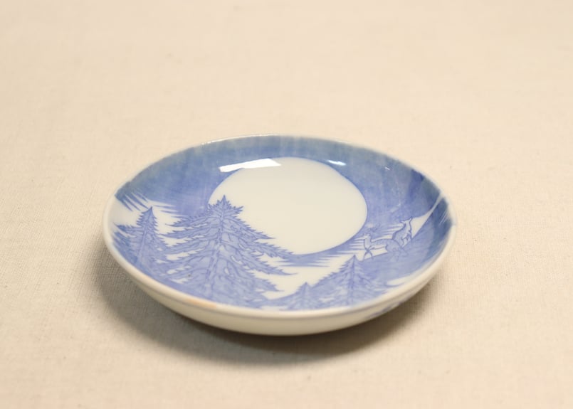 明治後期～大正銅判鹿と満月図小皿① | 吉祥寺PukuPuku