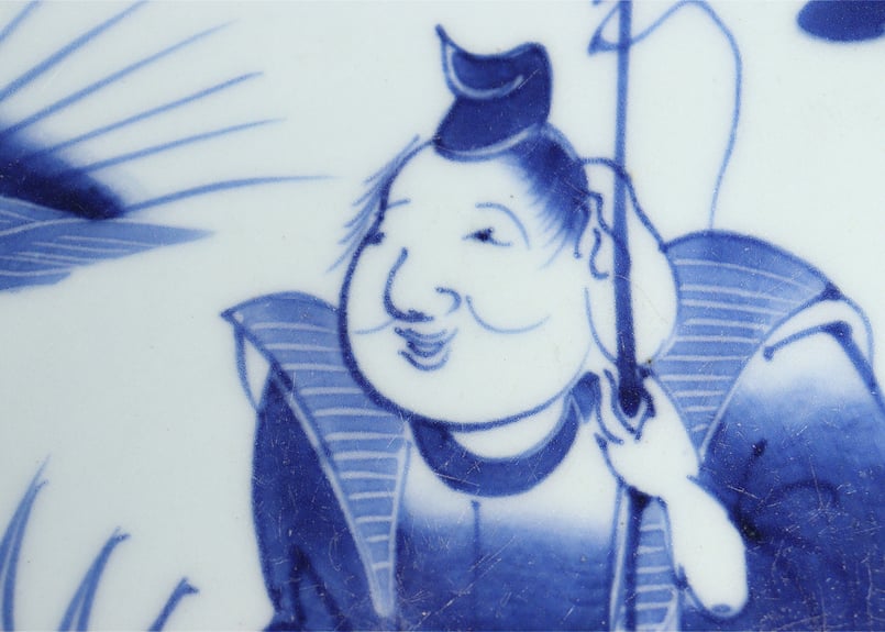 江戸幕末染付恵比寿様図9.5寸皿 | 吉祥寺PukuPuku