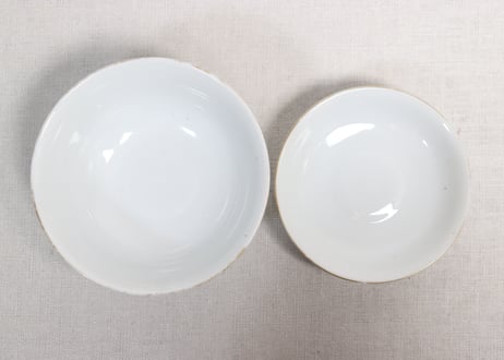 明治前期色絵三方桜図蓋茶碗