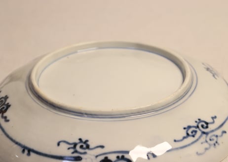 明治前期金彩紫陽花図8寸皿