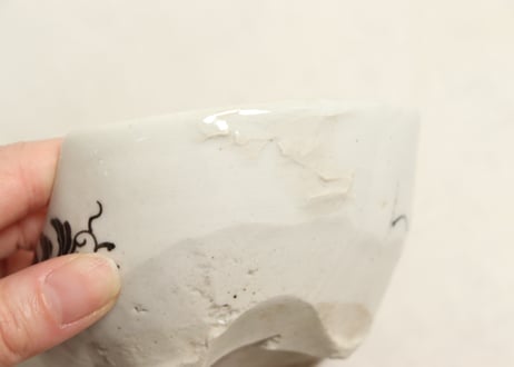 明治後期～大正鉄絵花図舟形皿①