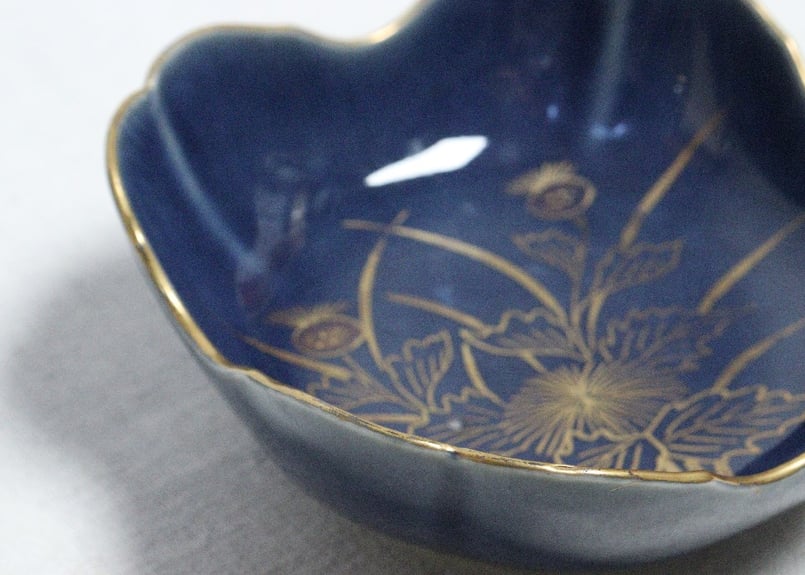 中国美術 瑠璃 金彩 皿(K-LC749) 中国美術 瑠璃 金彩 皿(K-LC749)