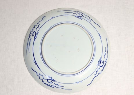 江戸幕末染付恵比寿図尺皿