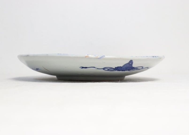 明治後期~大正銅判武者図9寸皿 山仁製 窯傷 | 吉祥寺PukuPuku 明治後期~大正銅判武者図9寸皿 山仁製 窯傷 | 吉祥寺PukuPuku