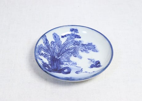 明治前期紙刷芭蕉図小皿