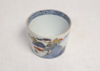 江戸後期色絵山水図通り物猪口