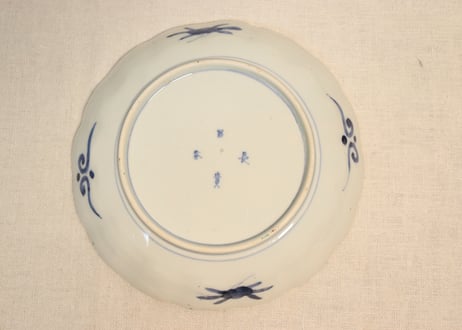 明治前期色絵兎図通り物7寸皿①