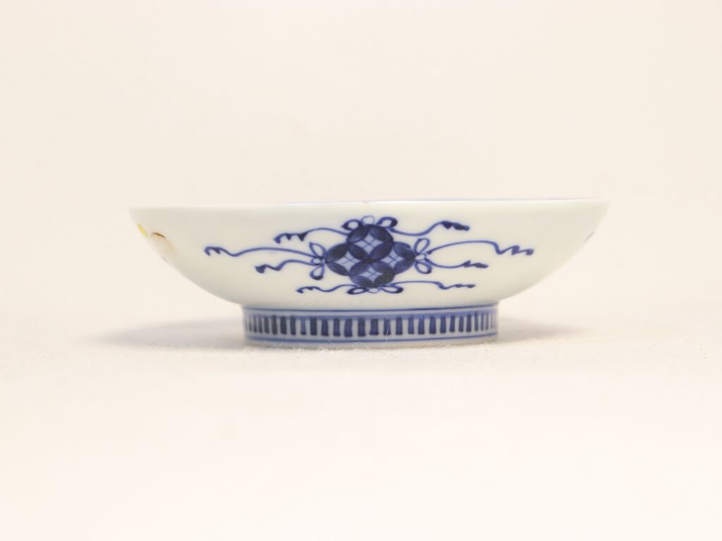 明治前期鍋島焼染付富士図5寸皿 ノミホツ,窯傷 | 吉祥寺PukuPuku