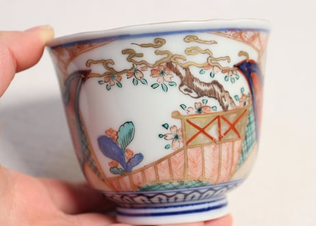 明治前期色絵桜図向付①