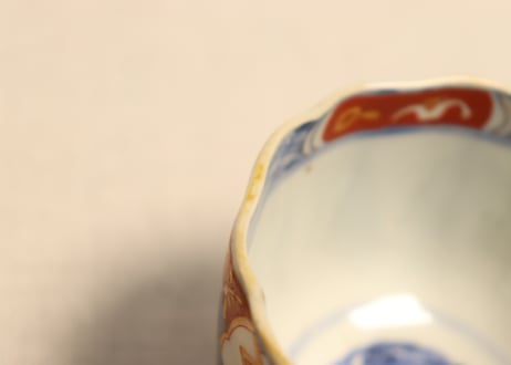 明治前期色絵兎図通り物向付