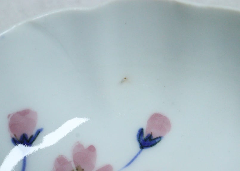 四角向付 5客 草花文様 染付 色絵付 明治 大正 蔵出し 四角向付 5客 草花文様 染付 色絵付 明治 大正 蔵出し 【公式通販】