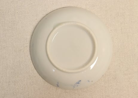 明治後期~大正銅判桐と六方に菊図小皿